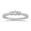 Three Stone Diamond Wedding Anniversary Ring in 14K White Gold
