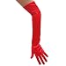 Red Satin Gloves (Opera Length) ~ Splendid for Formal, Wedding, Theatrical, Costume Party (STC12089)