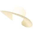 UPF 50+ Sun Beach Hat Light Woven Floppy Ribbon White