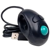 DreamBargains Premium USB Trackball Finger Mouse - Black + Free DreamBargains Neckstrap / Lanyard