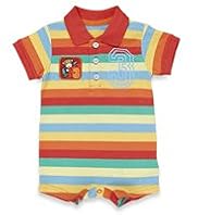 Pure Cotton Collared Striped All-In-One