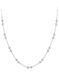Sterling Silver Shot Bead Necklace with Double Bead Stations