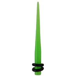 6 Gauge Green Acrylic Taper