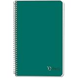 Ampad Single Wire Notebook, Recycled, Size 8x5, 1 Subject ,Green Cover, Narrow Ruled, Not 3 Hole Punched, 80 Sheets per Notebook (25-400)