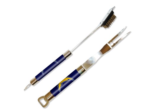 NFL San Diego Chargers Barbeque Fork and Grill Cleaner Set