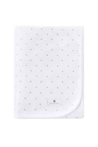 bellybutton 4323-5-00 - Jerseydecke, white with grey dots, 80 x 80 cm Preisvergleich