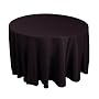 120 Inch Round Polyester Tablecloth Black