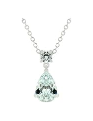 Chandelier Pear CZ Pendant Necklace