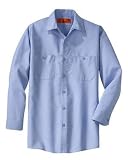 NEW CornerStone - Long Sleeve Industrial Work Shirt Light Blue-L Reg