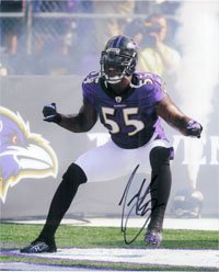 Signed Suggs, Terrell (Baltimore Ravens) 8x10 Photo