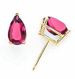 14k 8x5mm Pear Rhodalite Garnet earring XE81RG