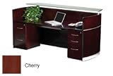 Napoli Pedestal Style Reception Station Cherry