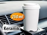 Rosenstein & S&ouml;hne Keramikbecher "Coffee To Go" + Silikon-Trinkdeckel - Rosenstein & S&ouml;hne