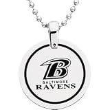 Stainless Steel Baltimore Ravens Disc with Chain