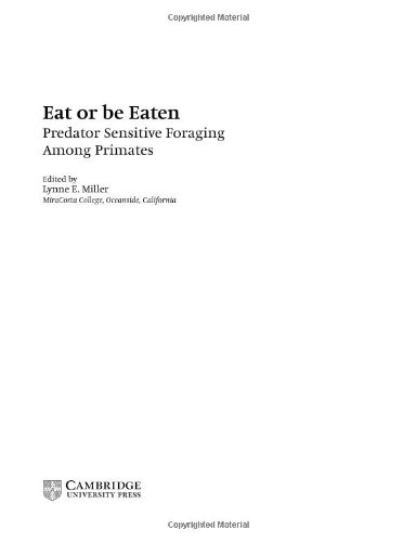 Eat or be Eaten: Predator Sensitive Foraging Among Primates