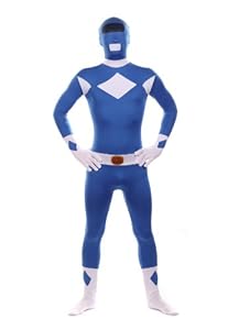 Clásico Edición: Azul Mighty Power Superhéroe Zentai Catsuit Lycra Spandex Stretch2Suit (Hombres: X-Grande)