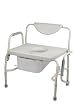 Drive Medical Oversized Heavy Duty Bariatric Drop Arm Commode, White