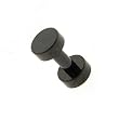 Screw in Black Titanium Plugs 14g - Sold as a Pair