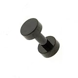 Screw in Black Titanium Plugs 14g - Sold as a Pair
