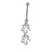 Sterling Silver Hawaiian Flower Tiffany Style Navel Belly Ring