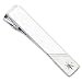 Rhodium-plated .01 Ct. Diamond Polished Florentined Tie Bar