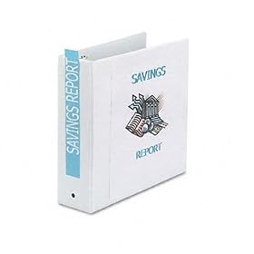 Economy Vinyl Round Ring View Binder, 3 Capacity, White