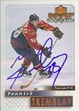 Yannick Tremblay, Atlanta Thrashers, 2000 Upper Deck MVP Stanley Cup Edition Autographed Card