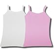 Calvin Klein Girl's White and Pink Cotton Camisole 2-pack