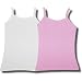 Calvin Klein Girl's White and Pink Cotton Camisole 2-pack