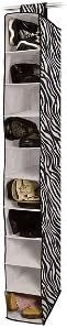 FloridaBrands 10 Shelf Non Woven Hanging Organizer - Zebra Print