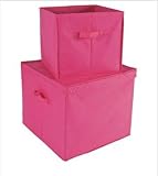 2 Great Pink Girl Collapsible Storage Boxes Organizer Box Units