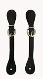 Abetta Black Saddle Leather Spur Straps