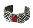 Celtic Bracelet with Ruby - Pewter - 2.75'' Diameter