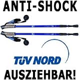 Nordic Walking Stöcke Trekking Ski Wanderstock + Pads blau