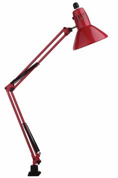 Clamp On Lamp - Swing Arm Collection Red Finish 