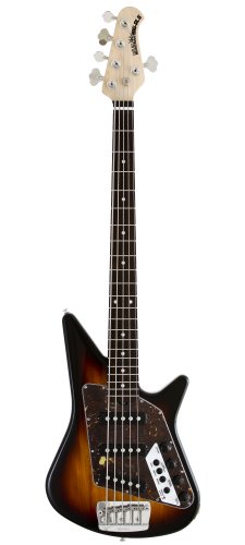Ernie Ball Music Man Big Al 5 String Bass - Three Single Coils Vintage Sunburst Rosewood Fretboard Shell Pickguard