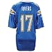 Philip Rivers Jersey: Reebok Powder Blue Replica #17 San Diego Chargers Jersey - Large