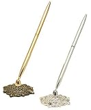 Antique Filigree Base Pen Set - Gold