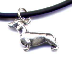 Childrens Toyshop  Sporting Goods : 9" Black Dachsund Ankle Bracelet Sterling Silver Jewelry