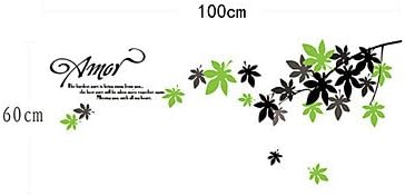 SWIKETYTM Fashion Natural Leaves PVC Height Wall Stickers