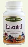 Paradise Herbs Resveratrol Extract 20:1 Concentrate w/Ginger, 60 count