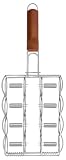 Mr. Bar-B-Q, Inc. 06048X Silver Non-Stick Corn Basket with 8 Corn Skewers
