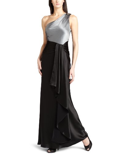 ABS Allen Schwartz Women's Asymmetrical Draped Sash Gown