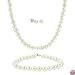 5.5-6mm .925 Sterling Silver Genuine Freshwater Cultured White Pearl Necklace Bracelet Stud Earring Set