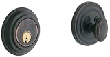 Baldwin 8231.112 Traditional Deadbolt 2-1/8-Inch Door Prep, Venetian Bronze