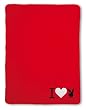 Playboy Merchandise - Red Fleece Blanket (I ♥ Playboy) (Size: 59" x 79")