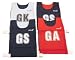MITRE Netball Bibs Reversible - Pack of 7 (T21536), L, NAVY/RED