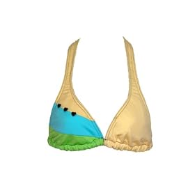 Buy Maia Triangle Halter Swimsuit Top w Hearts M by Maia