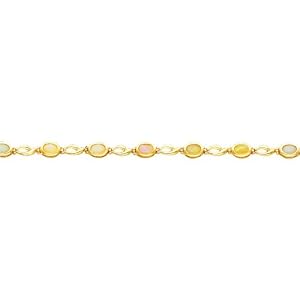 14K Yellow Gold 5.4cttw Opal Bracelet Jewelry 7 by