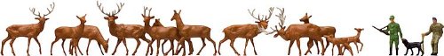 155511 - Faller N - Figuren - Waldarbeiter, F&ouml;rster, Hirsche Preisvergleich